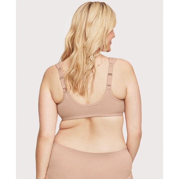 Glamorise Wonderwire Front Closure Bra in Cafe Size 34G Nude‎ Tan Cream Lace - Picture 4 of 16